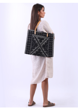 Italian Floral Pattern Canvas Tote Bag