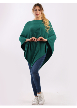 Italian Knitted Lagenlook Star Poncho