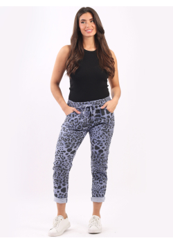 Italian Leopard Print Casual Magic Pant