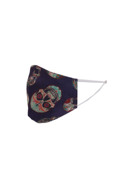 Italian Made Fun Skull Print Washable Cotton Face Mask (PACK OF 5)