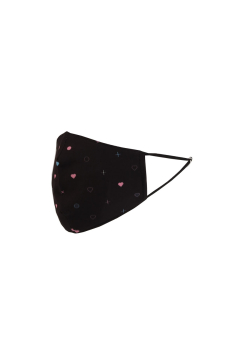 Italian Made Heart Print Cotton Face Mask (PACK OF 5)