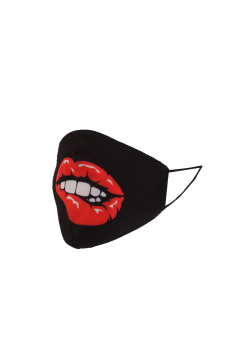 Italian Made Lip Print Cotton Reusable Face Mask (PACK OF 5)