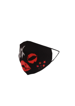 Italian Made XOXO Slogan Lips Mark Print Cotton Reusable Face Mask (PACK OF 5)