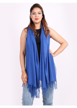 Italian Plain Braided Tassels Lana Wool Scarf