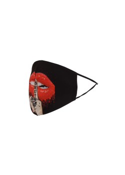 Italian Shut Up Lip Print Washable Cotton Face Mask (PACK OF 5)