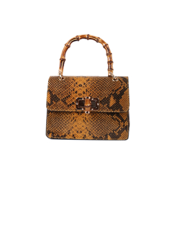 Italian Snake Print Leather Hand Bag