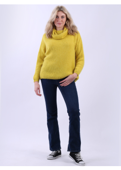 Italian Solid Knit Cowl Neck Boxy Woolen Jumper