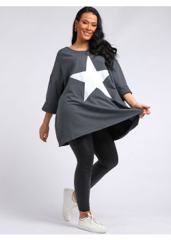 Plus Size Star Print Top