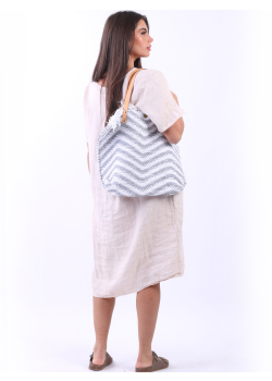 Italian Wavy Stripe Pattern Ladies Canvas Bag