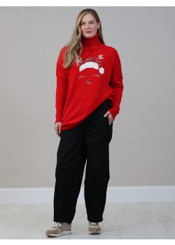 Italian Xmas Batwing Knitted Jumper