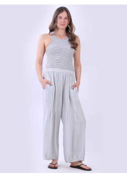 Linen Wide Leg Summer Casual Trouser