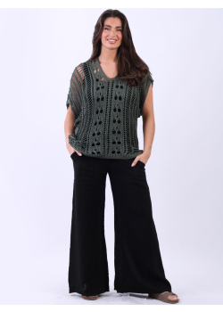 Made In Italy Crochet Pattern Lagenlook Knitted Beach Cover Up