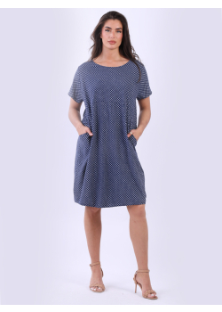 Made In Italy Ditsy Floral Print Lagenlook Midi Quirky Dress