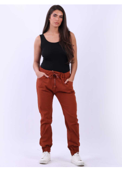 Made In Italy Ladies Skinny Plain Magic Pant