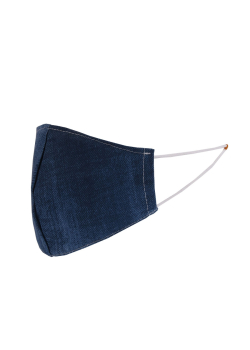 Made In Italy Plain Denim Washable Cotton Face Mask (PACK OF 5)
