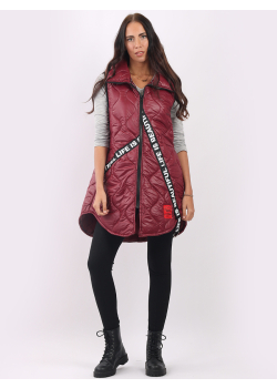 Made In Italy Sleeveless Front Zipper Parachute Puffer Gilet