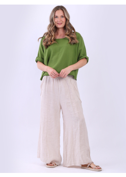 Made In Italy Solid Cotton Vintage Wash Crop Top