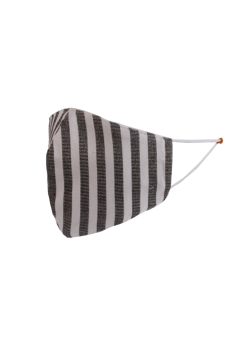 Made In Italy Stripy Print 2 Layered Cotton Face Mask (PACK OF 5)