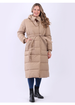 Plus Size Hooded Down Puffer Padded Coat