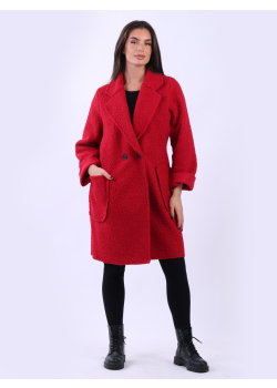 Plus Size Women Lagenlook Woolen Coat