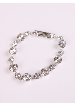 Rhodium Plated Crystal Bracelet