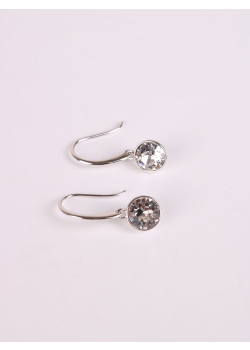 Rhodium Plated Crystal Earrings