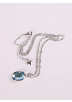 Rhodium Plated Crystal Necklace