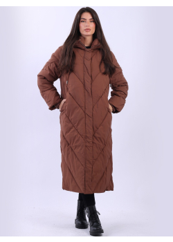 Plus Size Hooded Long Padded Puffer Jacket