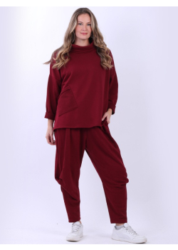 Cowl Neck Plain Cotton Baggy Top