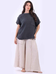 Women Baggy Linen Top