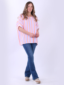 Stripy Print Cotton Top